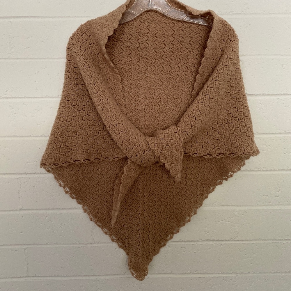 Handcrafted Crochet Triangle Shawl